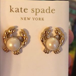 Kate Spade New York good crab pearl earrings